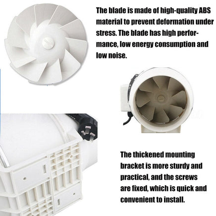 8" Inch Extractor Fan Remote Control Hydroponic Inline Exhaust Fan Industrial Vent Kings Warehouse 