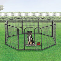 8 Panel Heavy Duty Pet Dog Playpen Puppy Exercise Fence Enclosure Cage dog supplies KingsWarehouse 