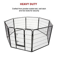 8 Panel Heavy Duty Pet Dog Playpen Puppy Exercise Fence Enclosure Cage dog supplies KingsWarehouse 