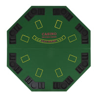 8-Player Folding Poker Tabletop 2 Fold Octagonal Green Kings Warehouse 