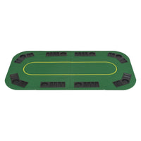 8-Player Folding Poker Tabletop 4 Fold Rectangular Green Kings Warehouse 