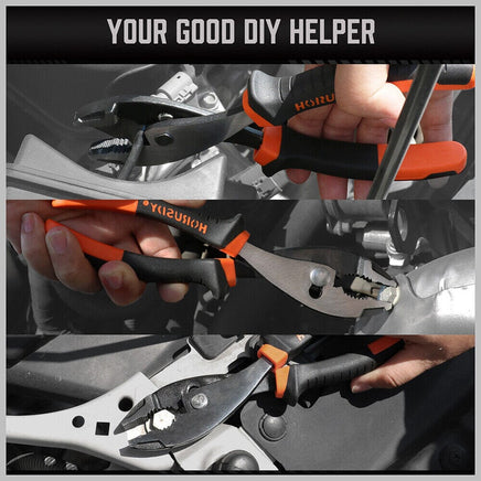 8" Slip Joint Pliers Adjustable Heavy Duty Jars Non-Slip Grip Handle 200mm Kings Warehouse 