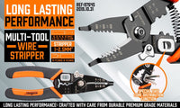 8" Wire Stripping Tool Wire Cutter Hand Crimping Pliers Strip Cutter Insulated Kings Warehouse 