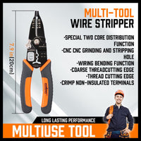 8" Wire Stripping Tool Wire Cutter Hand Crimping Pliers Strip Cutter Insulated Kings Warehouse 