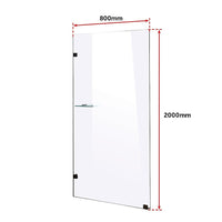 800 x 2000mm Frameless 10mm Safety Glass Shower Screen Kings Warehouse 