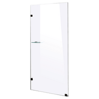 800 x 2000mm Frameless 10mm Safety Glass Shower Screen Kings Warehouse 