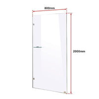 800 x 2000mm Frameless 10mm Safety Glass Shower Screen Kings Warehouse 