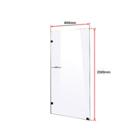 800 x 2100mm Frameless 10mm Safety Glass Shower Screen Kings Warehouse 