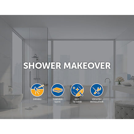 800 x 2100mm Frameless 10mm Safety Glass Shower Screen Kings Warehouse 