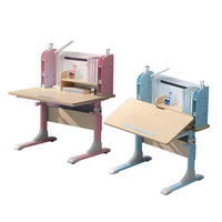 80cm Height Adjustable Children Kids Ergonomic Study Desk Only Blue Furniture KingsWarehouse 