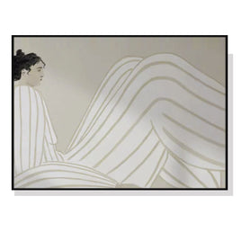 80cmx120cm Abstract Lady Black Frame Canvas Wall Art Kings Warehouse 