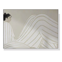 80cmx120cm Abstract Lady White Frame Canvas Wall Art Kings Warehouse 