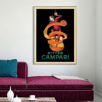 80cmx120cm Bitter Campari Gold Frame Canvas Wall Art Kings Warehouse 