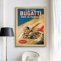 80cmx120cm Bugatti Gold Frame Canvas Wall Art KingsWarehouse 