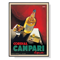 80cmx120cm Cordial Campari Liquor Black Frame Canvas Wall Art KingsWarehouse 