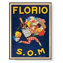 80cmx120cm Florio S.O.M Black Frame Canvas Wall Art KingsWarehouse 