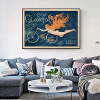 80cmx120cm Marchio Art Cycles Gladiator Black Frame Canvas Wall Art Kings Warehouse 