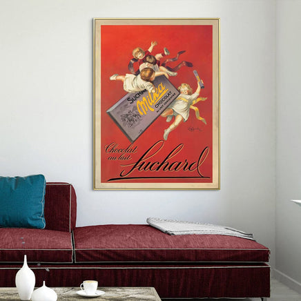 80cmx120cm Milka chocolates by Suchard Gold Frame Canvas Wall Art Kings Warehouse 