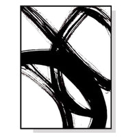 80cmx120cm Minimalist Black Artwork Black Frame Canvas Wall Art Kings Warehouse 