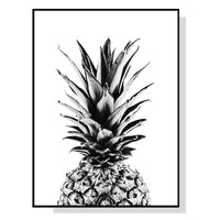 80cmx120cm Pineapple Black Frame Canvas Wall Art Kings Warehouse 