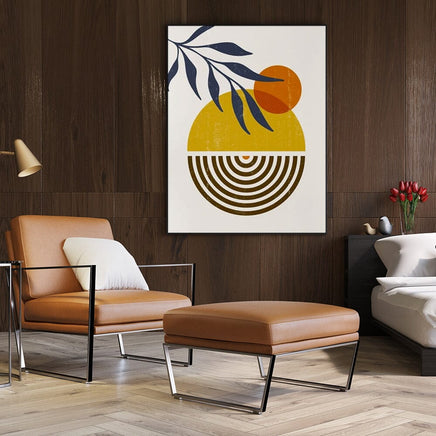 80cmx120cm Sun and Moon Black Frame Canvas Wall Art Kings Warehouse 