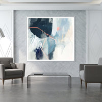 80cmx80cm Luz II White Frame Canvas Wall Art Kings Warehouse 