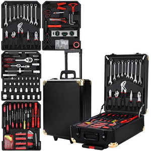 816pcs Tool Kit Trolley Case Mechanics Box Toolbox Portable DIY Set BK Tools > Tools Storage Kings Warehouse 