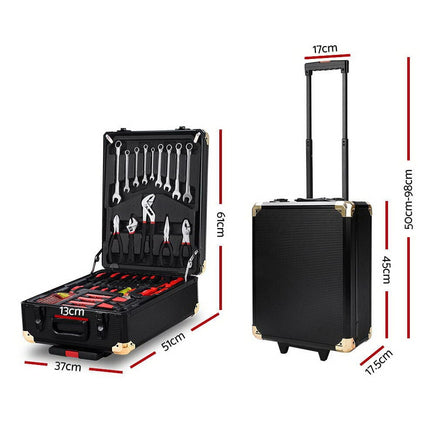 816pcs Tool Kit Trolley Case Mechanics Box Toolbox Portable DIY Set BK Tools > Tools Storage Kings Warehouse 