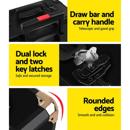 816pcs Tool Kit Trolley Case Mechanics Box Toolbox Portable DIY Set BK Tools > Tools Storage Kings Warehouse 
