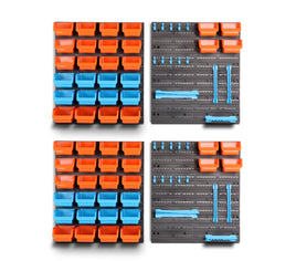 86Pc Wall Mounted Parts Storage Bins Tool Holder Rack Workshop Organiser Kings Warehouse 