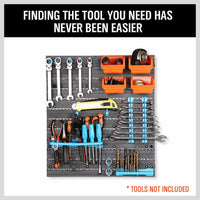 86Pc Wall Mounted Parts Storage Bins Tool Holder Rack Workshop Organiser Kings Warehouse 