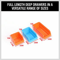 86Pc Wall Mounted Parts Storage Bins Tool Holder Rack Workshop Organiser Kings Warehouse 