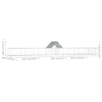 Chicken Coop 14x2x2 m Galvanised Steel