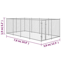 Outdoor Dog Kennel 8x4x2 m