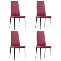 Five Piece Dining Set Wine Red