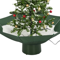 Snowing Christmas Tree with Umbrella Base Green 75 cm