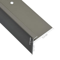 F-shape Stair Nosings 15 pcs Aluminium 100 cm Brown