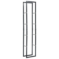 Firewood Rack Black 40x25x200 cm Steel