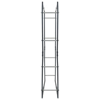 Firewood Rack Black 80x25x150 cm Steel