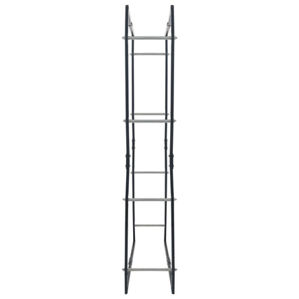 Firewood Rack Black 80x25x150 cm Steel