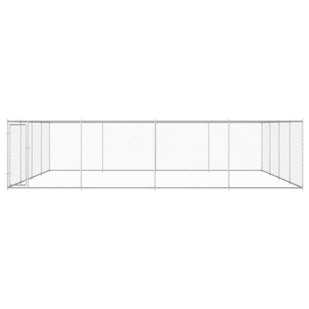 Outdoor Dog Kennel Galvanised Steel 760x760x185 cm
