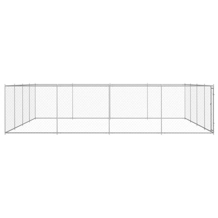Outdoor Dog Kennel Galvanised Steel 760x760x185 cm