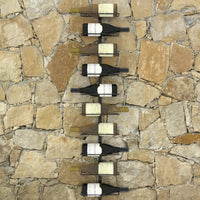 Wall-mounted Wine Rack for 10 Bottles Black Metal