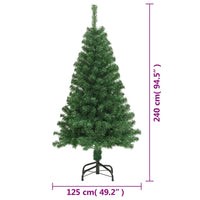 Artificial Christmas Tree with Thick Branches Green 240 cm PVC
