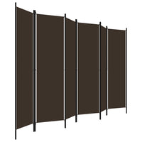 6-Panel Room Divider Brown 300x180 cm