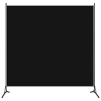Room Divider Black 175x180 cm Fabric