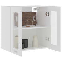Hanging Glass Cabinet White 60x31x60 cm Engineered Wood