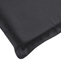 Sun Lounger Cushion Black 200x70x3cm Oxford Fabric