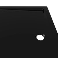 Rectangular ABS Shower Base Tray Black 80x110 cm