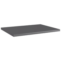 Bookshelf Boards 4 pcs High Gloss Grey 40x30x1.5 cm Engineered Wood